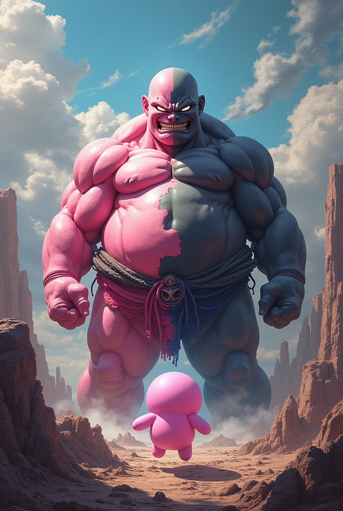 In his obese form Majin Buu is known as Buu Bom, Mr. Boo e Boo Gordo. O Boo Mal, representing the evil of Boo Bom, is high, thin and grayish. After absorbing the Boo Bom, Bad Boo achieves a form known as Super Boo. He is pink 0