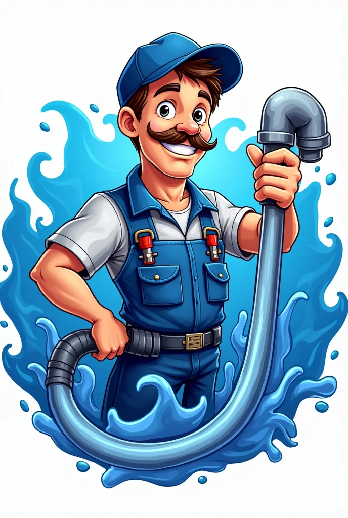 Mr plumber fixing Water pipes logo