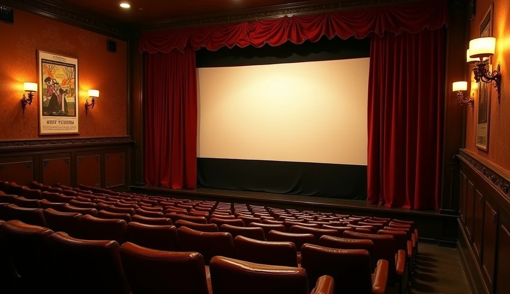 Old cinema、The screen is in the middle、Showa