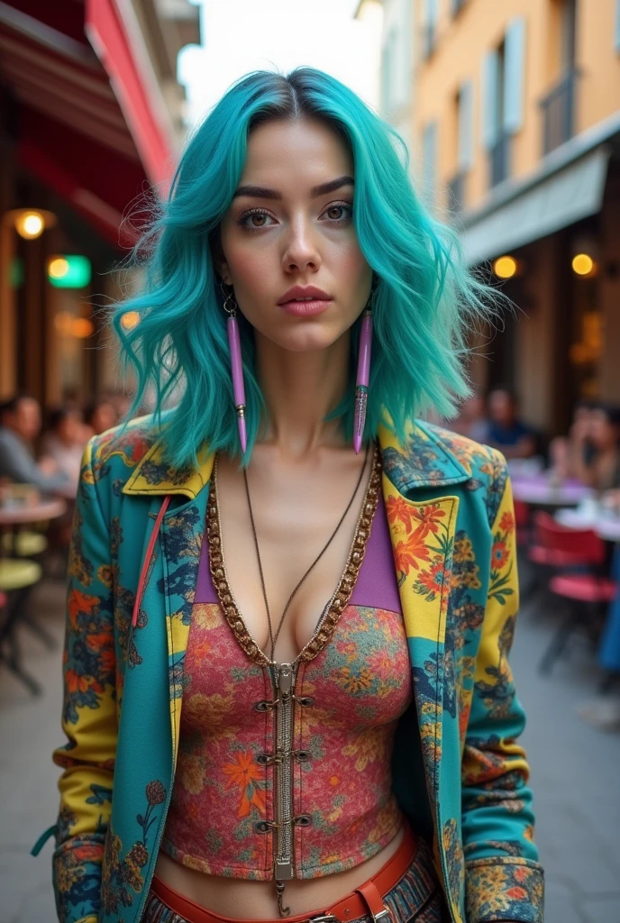 A creative woman might have a unique and expressive style, with hair of an unusual cut or color, eclectic clothing, and eye-catching accessories. Her appearance reflects her individuality and confidence.
