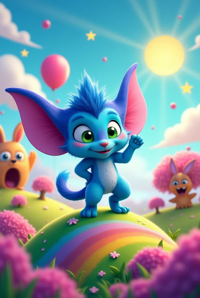 create an image with the name Vycthor and a cartoon character