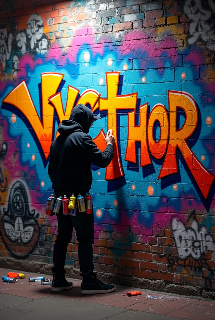 graffiti with the name Vycthor