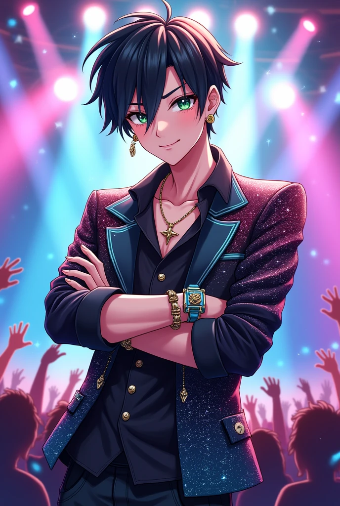 Anime, full body, whole, front facing, male, idol, distribution