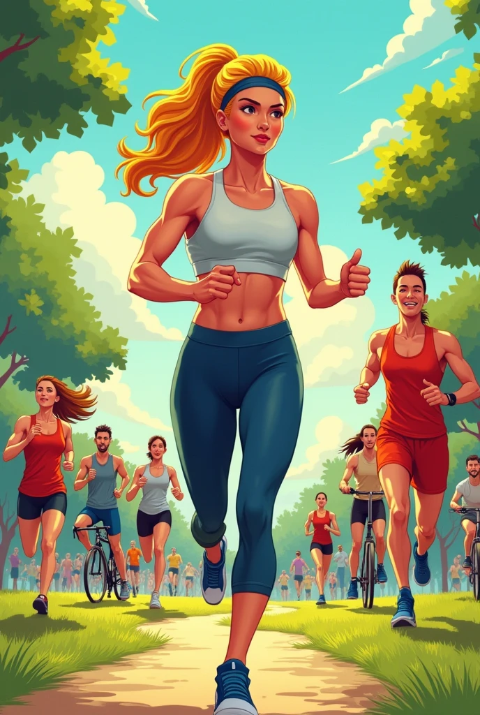 A comic about health and sports 

