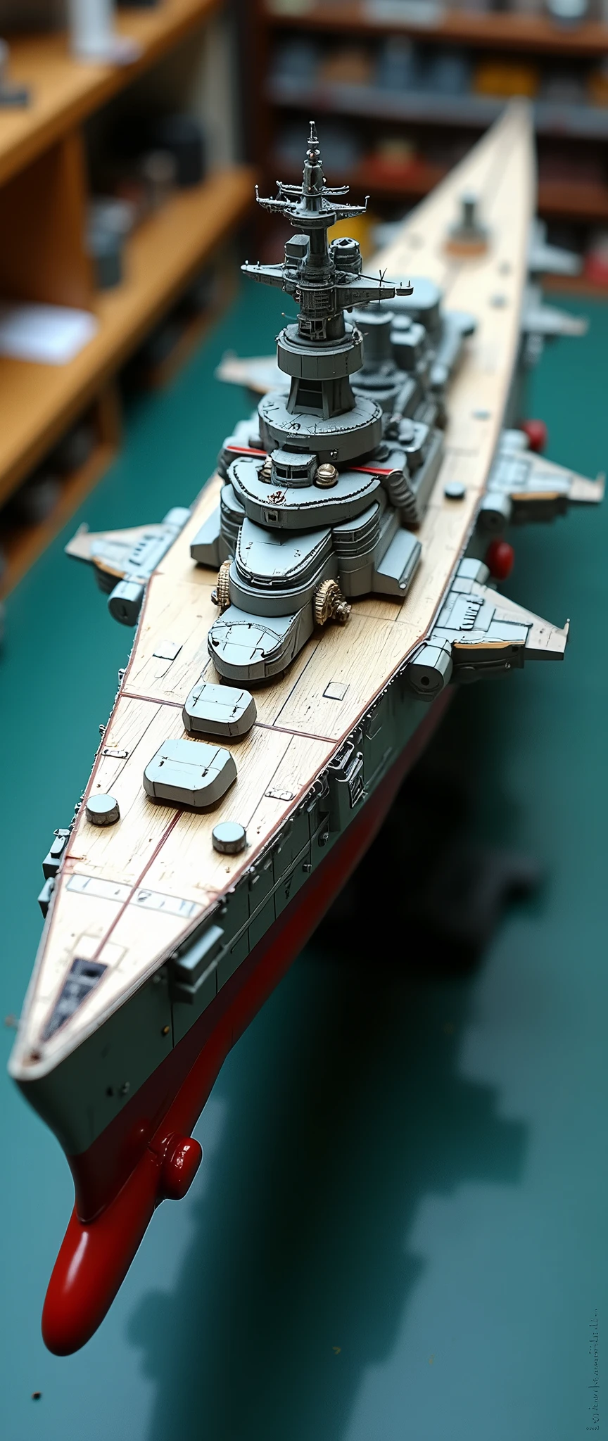 masterpiece,Highest quality,Ultra-high resolution,(Super detailed),8k,wallpaper,Realistic,(DSLR Canon style),BREAK(Spacecraft model:2.0),(Isometric 3D Diorama:2.0),(A spaceship with a streamlined and futuristic design based on the Yamato battleship:2.0),(Displayed in the model shop's showcase:2.0),(dynamic,Big impact,Dynamic Angles:2.0)