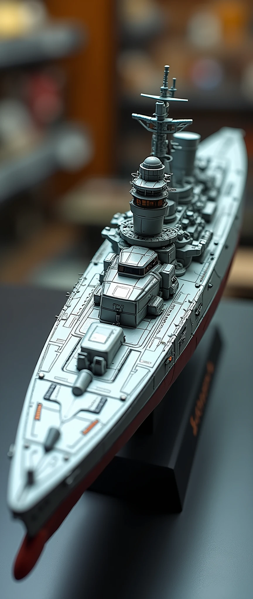 masterpiece,Highest quality,Ultra-high resolution,(Super detailed),8k,wallpaper,Realistic,(DSLR Canon style),BREAK(Spacecraft model:2.0),(Isometric 3D Diorama:2.0),(A spaceship with a streamlined and futuristic design based on the Yamato battleship:2.0),(Displayed in the model shop's showcase:2.0),(dynamic,Big impact,Dynamic Angles:2.0)