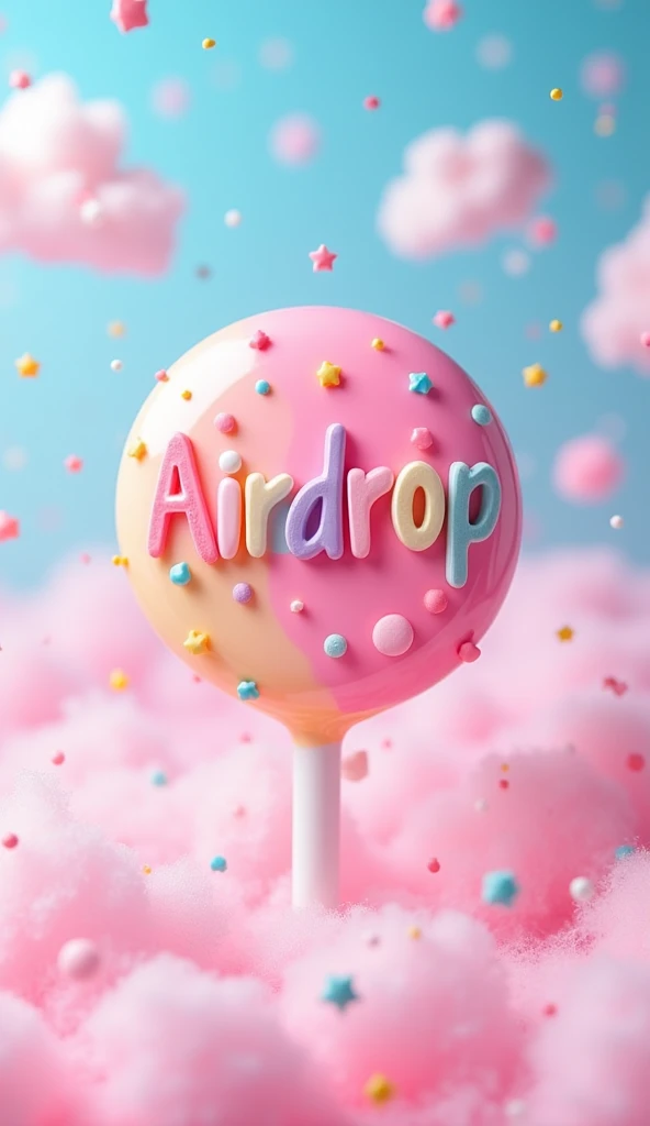 Airdrop printed on sugar candy