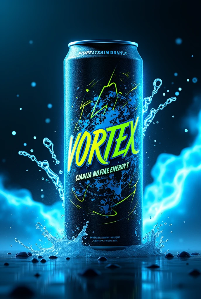 Design of an energy drink brand called Vortex 