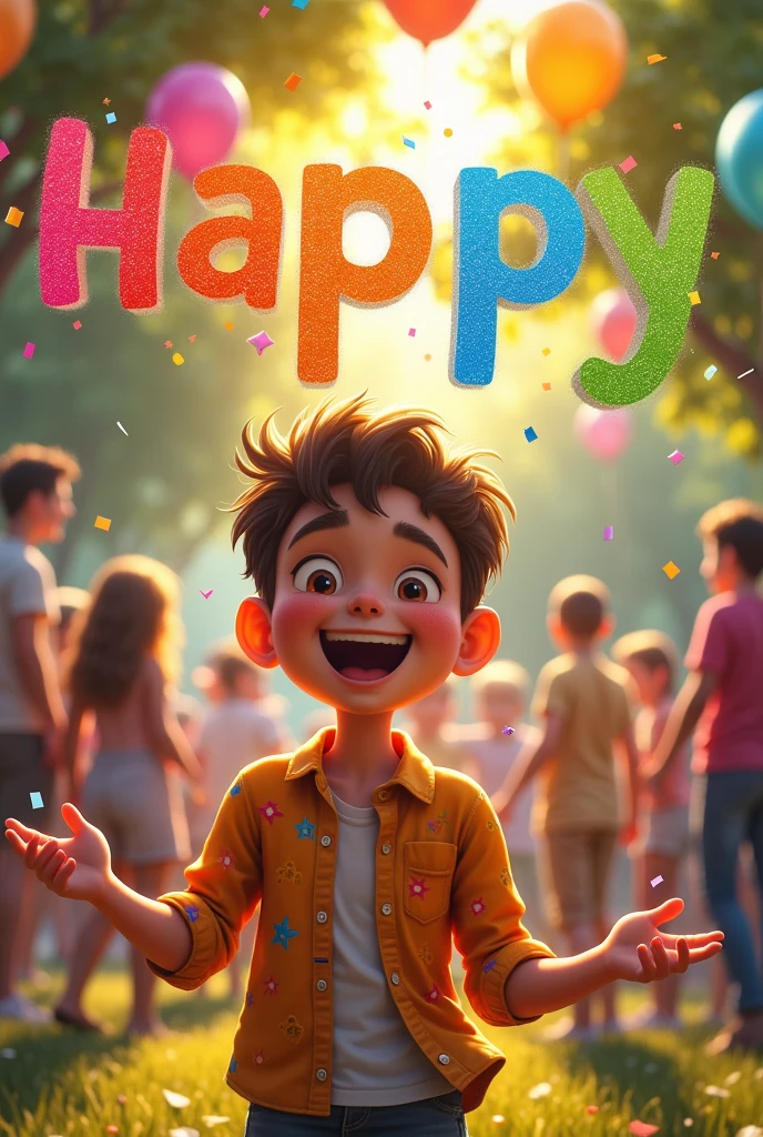 Image written Happy 8th Gay