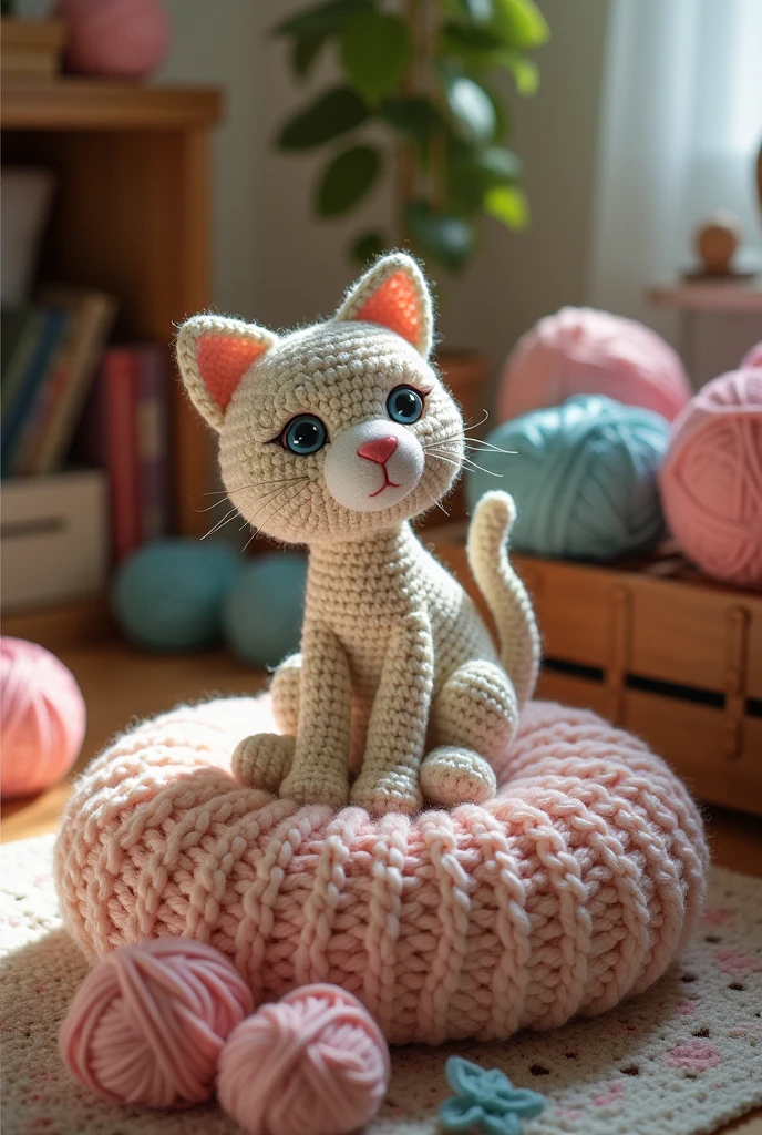 Real life crochet cat