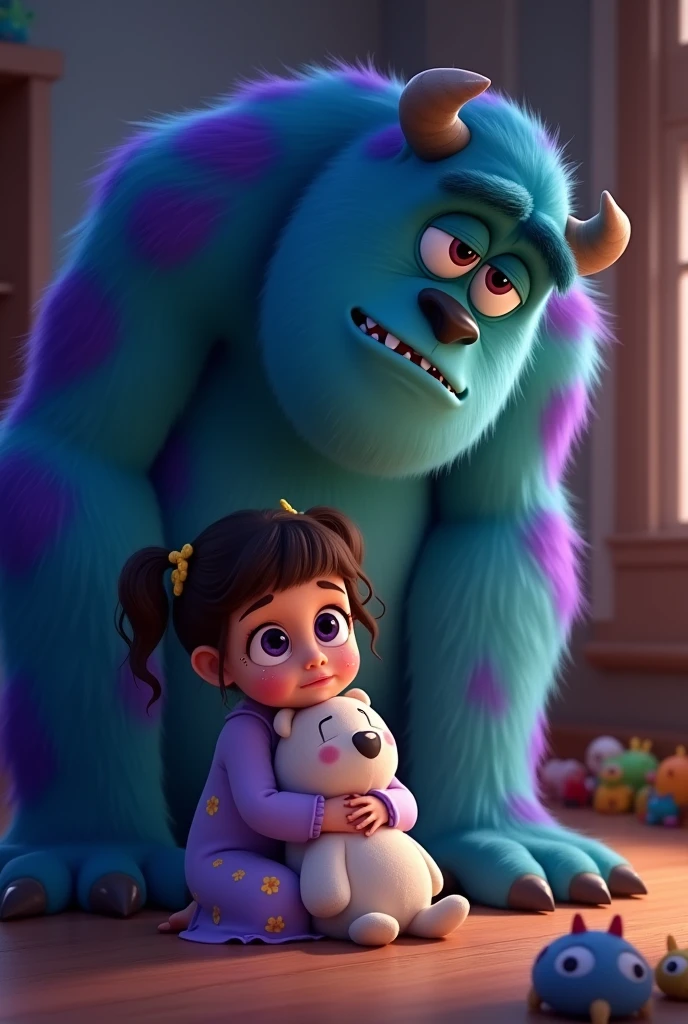 Sullivan hugging boo because he misses her
