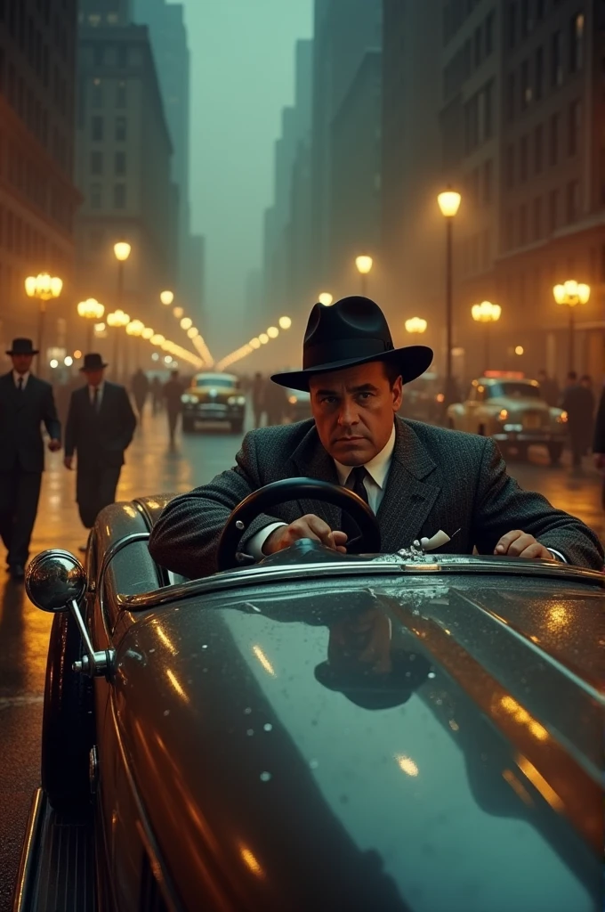 Al Capone in an armored car