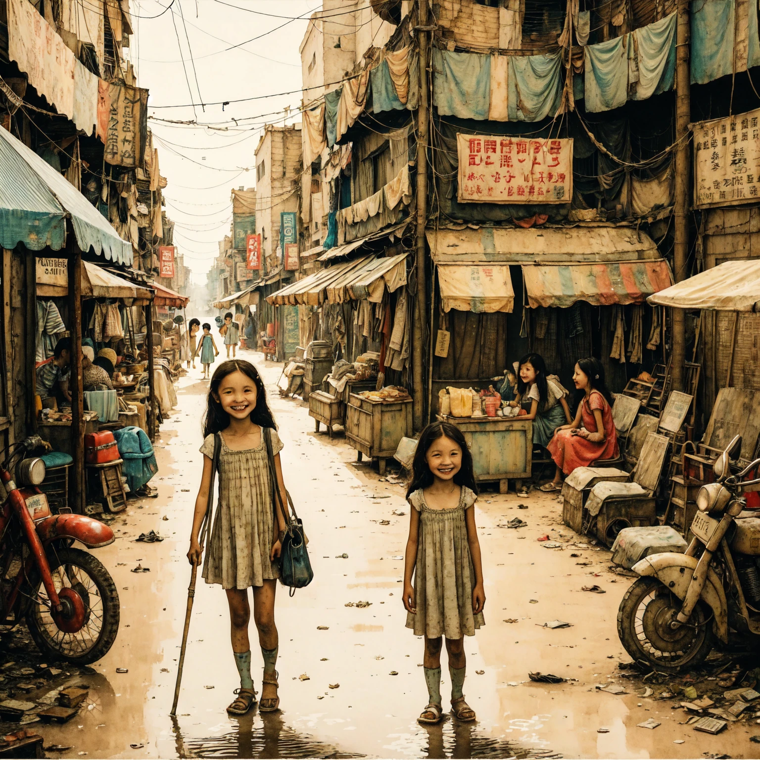 ((Highly accurate drawing in every detail)Extremely precise depiction)[High resolution],(detailed illustrations,とてもfineで緻密な描画,Delicate drawn lines with tempo,Realistic texture expression),[color traced main line],Back alley of slums[slum[[unsanitary]]],((Girls Beauty ) )[SKINNY] multiple poor girls,gravure[soft ambient light(transparency)](Weakness(Trance)),[During orgasm] Eros in the Natural Body (ヌードgravure),[Ideal Eros],([リアルな女性器のdetailed:0.8] [(clitoris) [labia minora]]),(Fine and beautiful skin expression [transparency]),((Precisely drawn eyes))[完璧な目のdetailed((Beautiful eyes like jewels)Iris drawn in precise detail)[clearly drawn pupils]],[eyes light[Pinpoint lighting for the eyes]],[long and beautiful eyelashes],[precisely drawn hair [美しく艷やかな髪のdetailed]],(完璧な手のdetailed [Beautiful fingers with no damage [beautiful nails]]),(perfect anatomy(perfectly balanced proportions))[[full body portrait]],[ideal color coordination(Accurate simulation of light and material interactions)],(HighQuality,High resolution,(detailed,高fine)),[[Soft ambient light]],[realistic],[Visual art that tells a story] [[full body portrait]][[Watercolor style coloring]][Colorful],((highest quality)fine[[High density drawing]])(4K Quality).