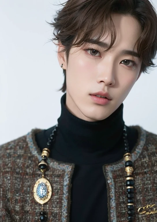 un primer plano de una persona con un collar y un anillo en la mano, Wang yibo, Cai Xukun, Jimin\labios regordetes, yibo, Jimin\Nariz griega de, Jung Jaehyun, Jimin\swollen right eyelid, Taejune Kim, Hyung Tae, Cara precisa de Wang yibo, delicate androgynous prince, Jinyoung Shin, JIA