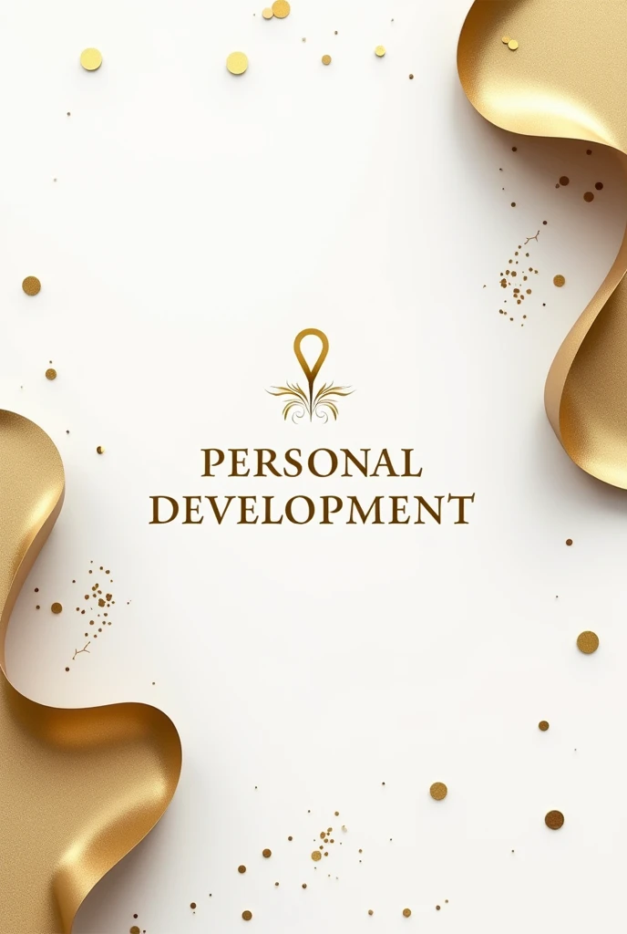 Create a Personal Development Slide Cover in gold and white focused on development for both men and women