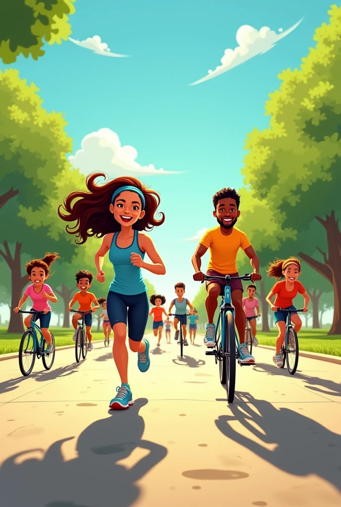 Sample picture of cardiovascular endurance cartoon(people or person)