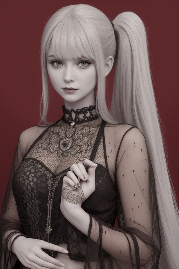 ((high quality)), ((masterpiece)), 8k, 1 girl, white skin, purple eyes, like a doll, mysterious smile, extremely detailed CG unity 8k wallpaper, light pink lips, looking at viewer, Victorian costume, long black dress, full body, high heels, aristocracy, short white hair, small mole under left eye corner, romantic eyes, 19th century London, surrounded by ashes, fine detailed eyes, detailed face, fine quality eyes, realistic lighting, backlight, face lights,