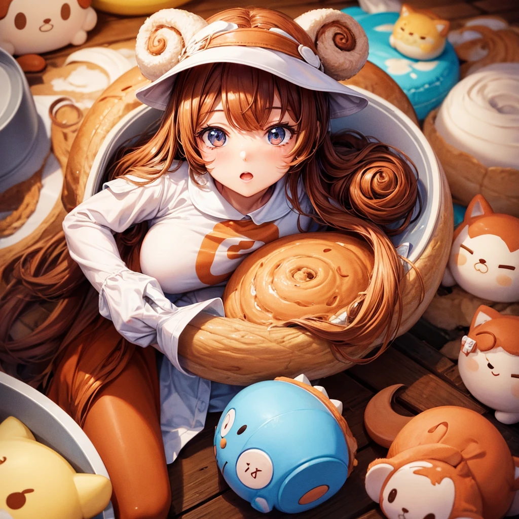 Cinnamon roll personification, high resolution, solo, Sanrio, One person, High resolution,
