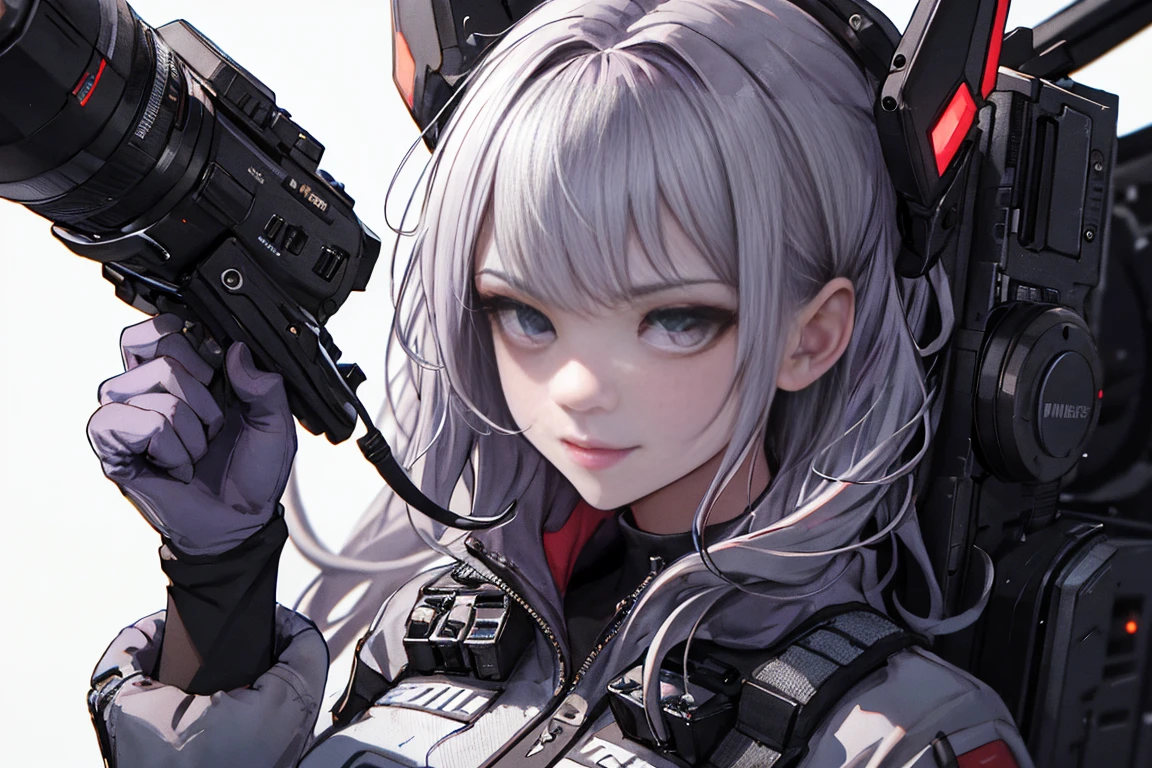 One woman,A hand with a fist raised,Smiling,Angry,Exquisite illustrations in a highly imaginative cyberpunk surrealist art style,Tubes connected to external machines, Stylish watercolor purple pattern on a white background, Brush Blur Effect,( high quality, High precision, 4K, 8k:1.5), Super detailed.Physically Based Rendering,Ultra-fine painting,Cinema Lighting, Sharp focus, Bright colors, Professional shooting resolution,Award-winning