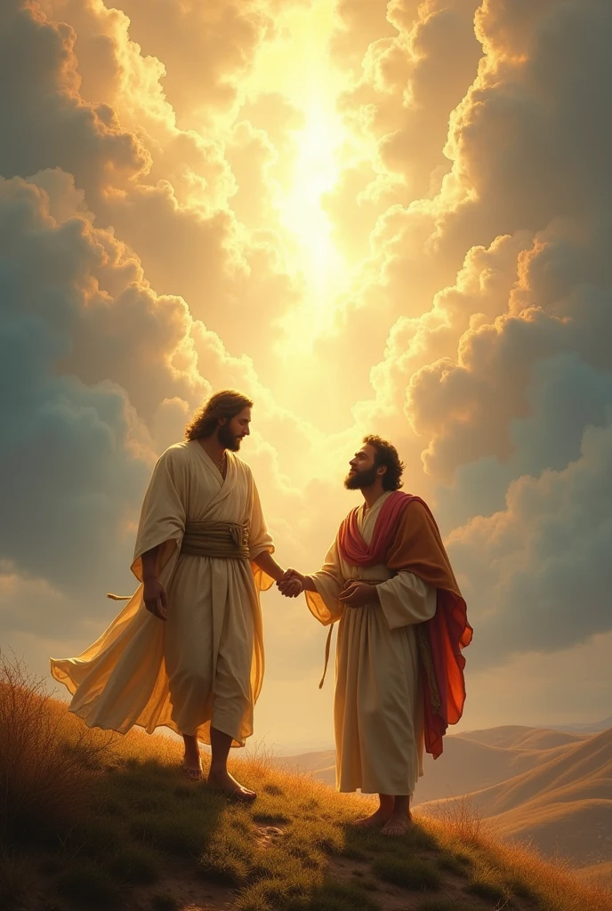 How did Moses and Elijah come down when they spoke with Jesus?