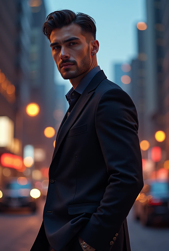 Muscular sexy man in a suit