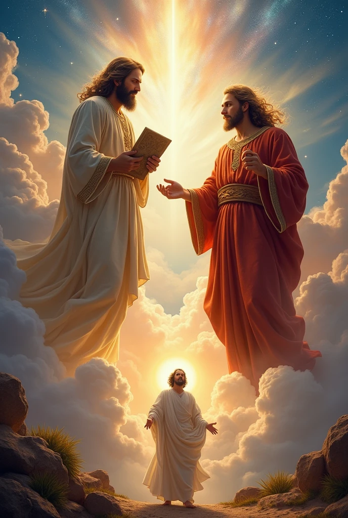 How did Moses and Elijah descend from heaven when they spoke with Jesus?
