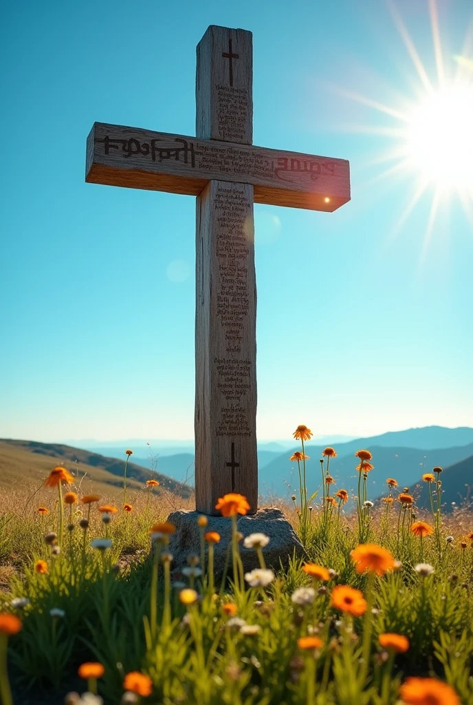 A cross on a sunny day