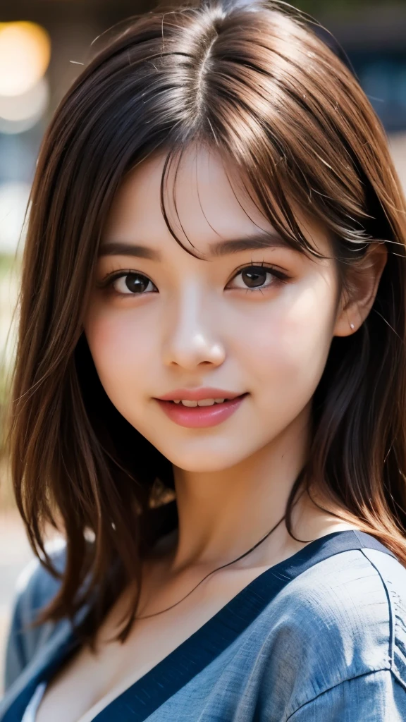 8k,Highest quality,(masterpiece:1.2),(Realistic),(Realistic:1.37),Ultra-high resolution,1 female college student,city,smile,Beautiful Eyes,(((Cute casual clothes))),Perfect body,Perfect Fingers,Professional Lighting,gravure,Detailed face and skin texture,fine grain,RAW Photos