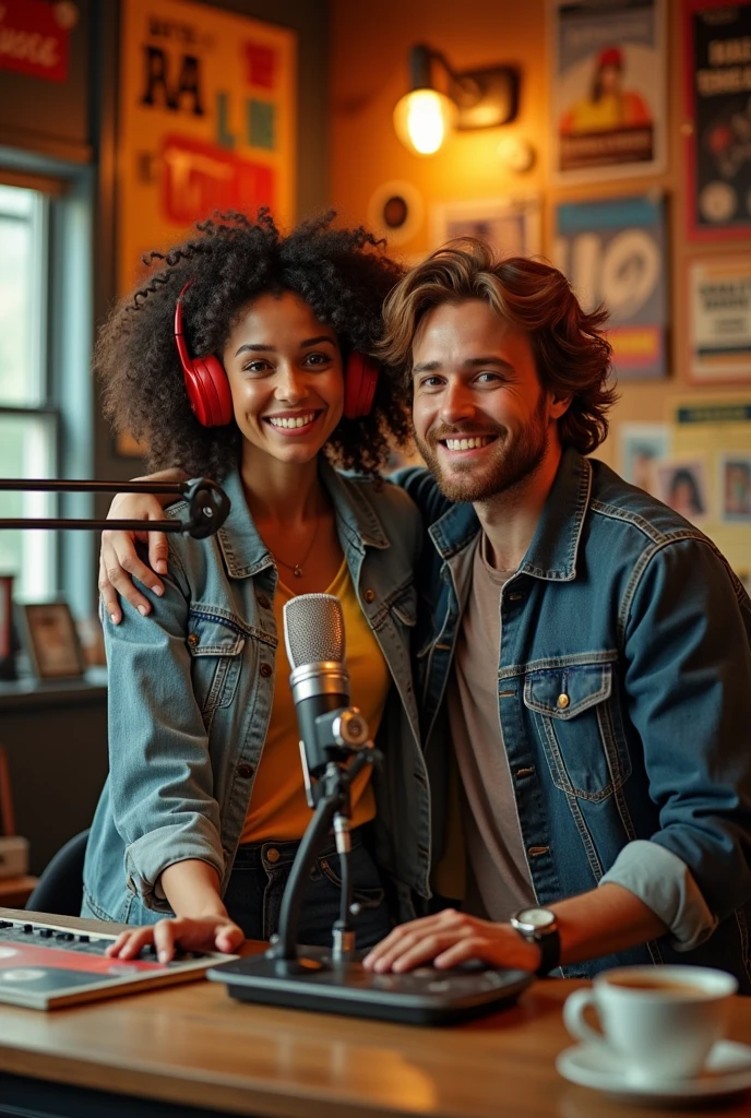 Mary (Boo) and Sullivan at the radio station