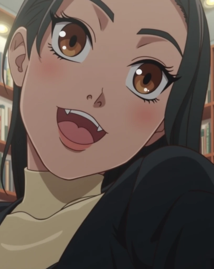 A sexy and beautiful woman, with an intellectual appearance