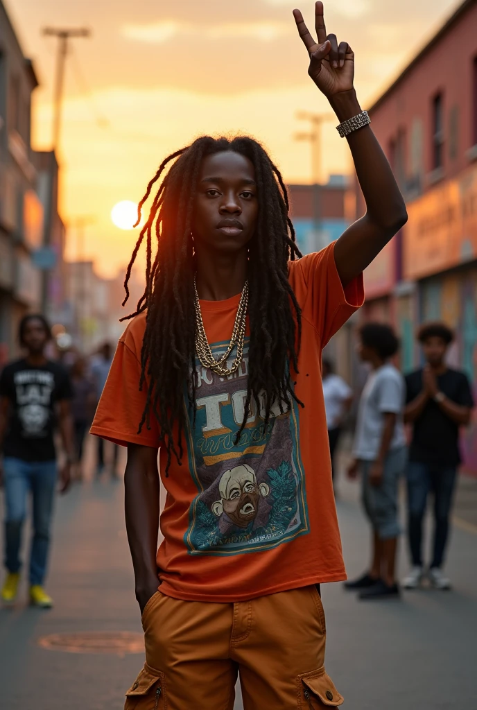 A African American rapper name Lil nunes when he was 15 years old he as dreads 