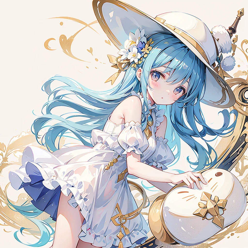 Charm Muscat，personification，Light soft color coat and hat，Sweet girl