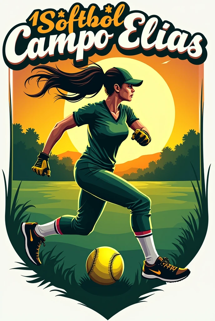 We have a sports league and we want to make a logo for our sport, which is softball, and the league is called Liga de softbol campo elias