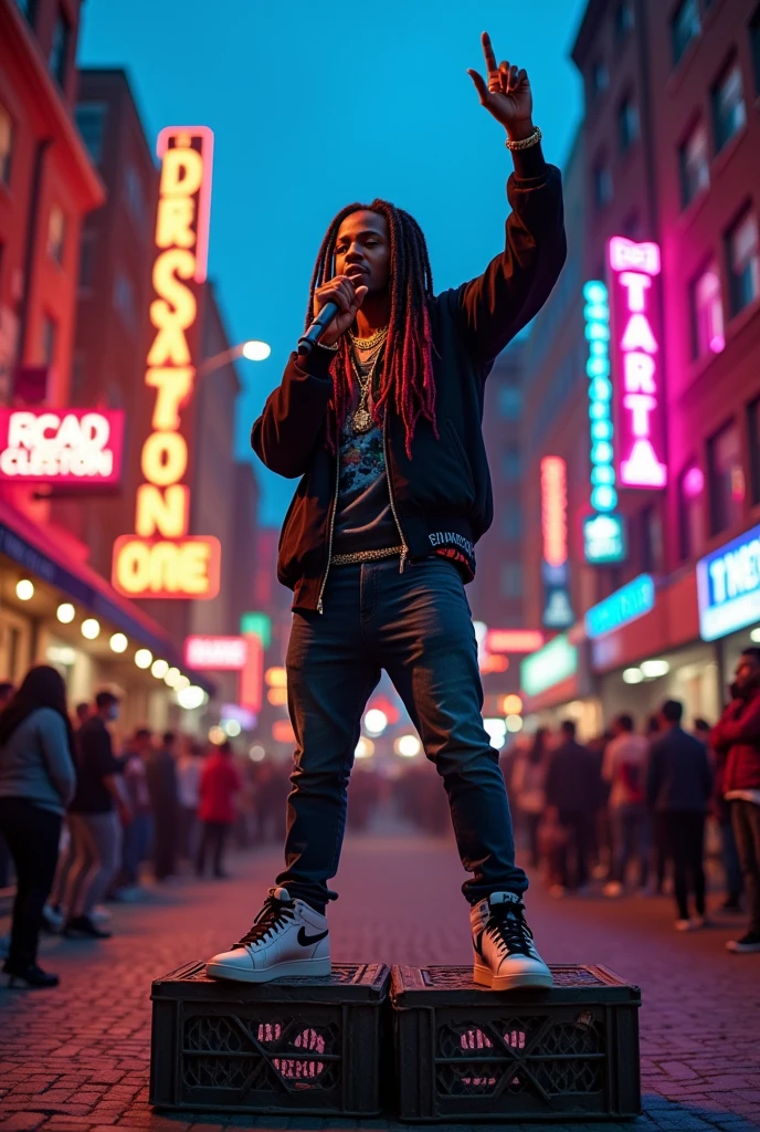 A African American rapper name Lil nunes when he was he as dreads