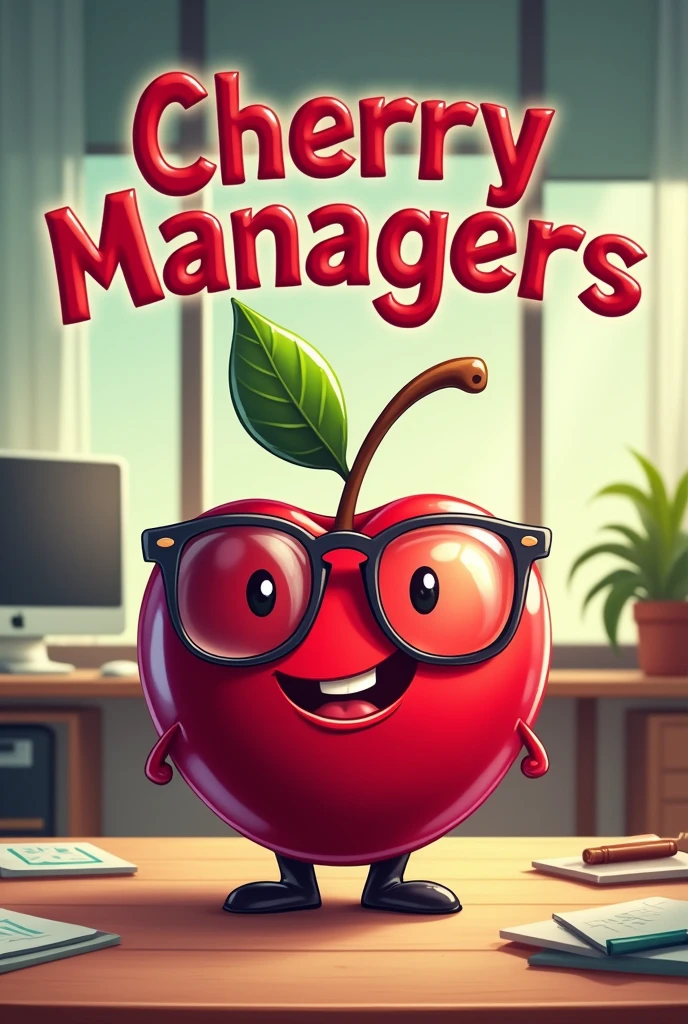 Generate an image with the text "Cherry Managers" to use as a profile picture for my professional page
