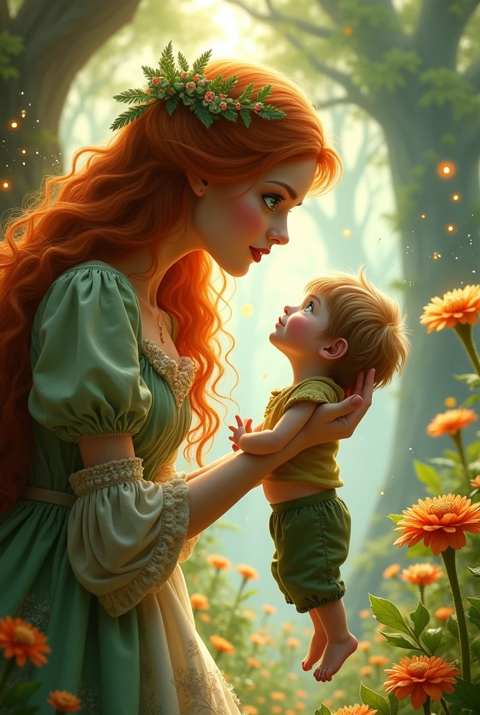 Giant Secy Woman lowering a boy into her mouth