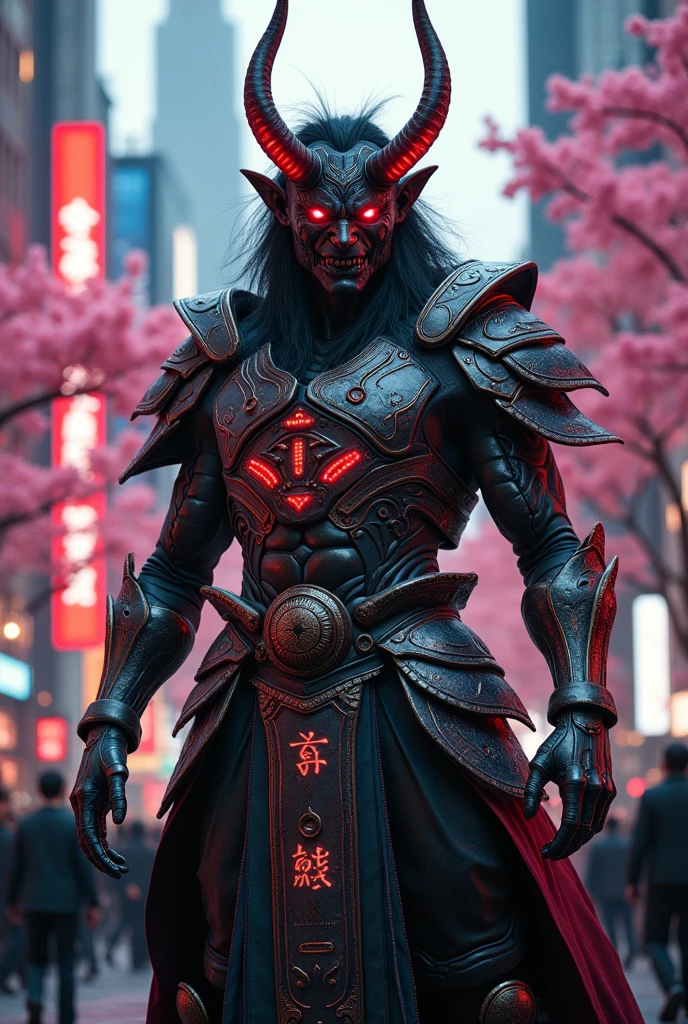 Futuristic Japanese Oni Demon Costume