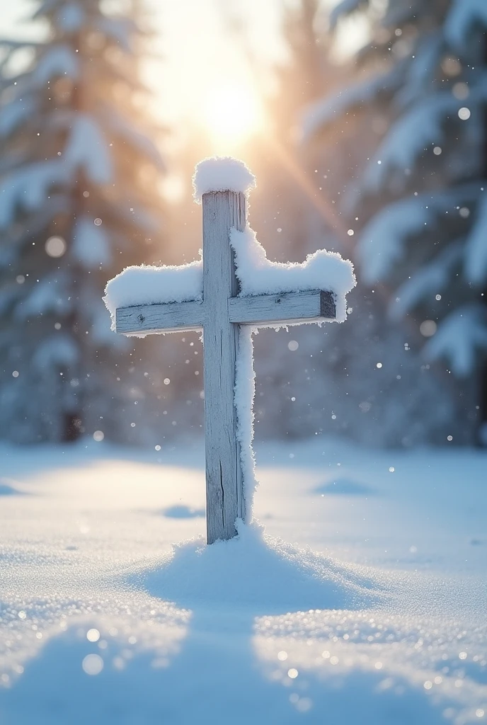 A cross in the snow