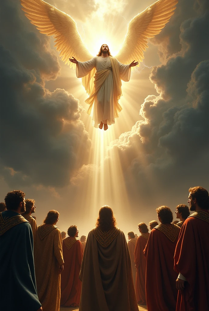 A representation of the coming of Christ where the evil rulers of the earth look scared