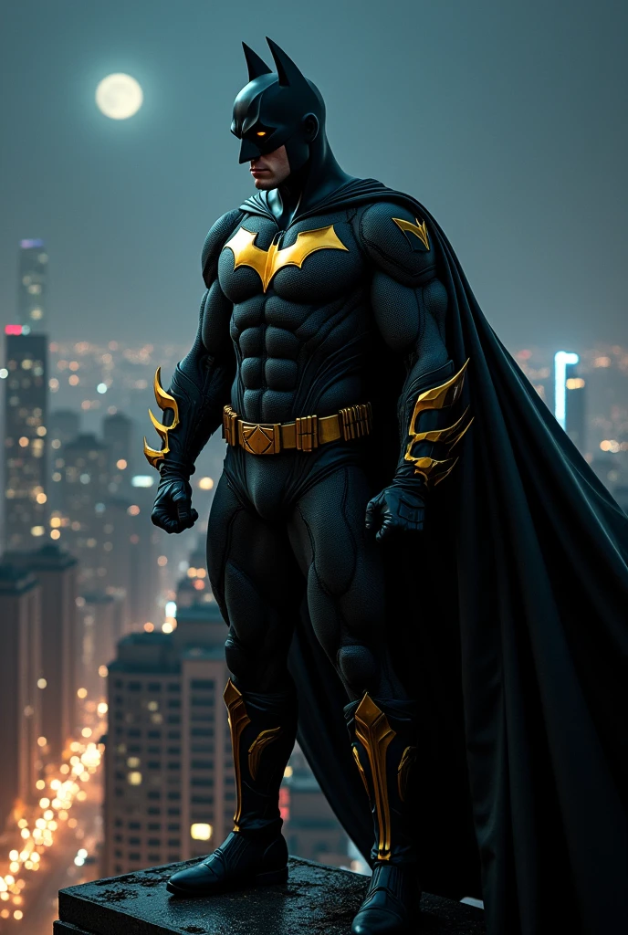 superhero.uma mistura de Batman com o Gold stroke