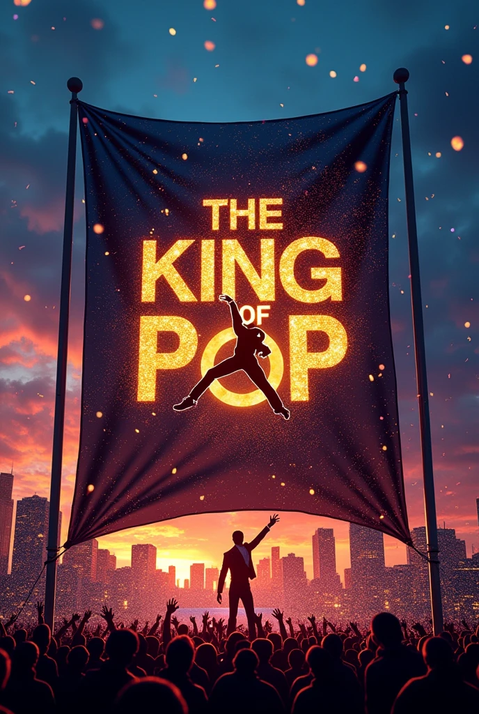 Banner that says the king of pop