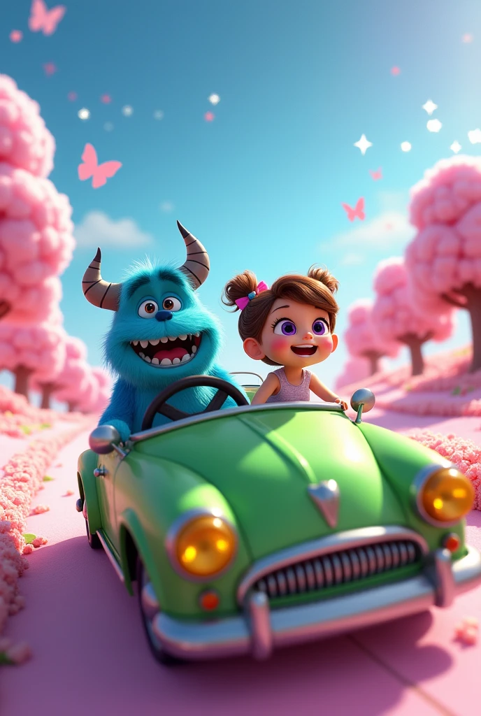 Boo and Sullivan driving