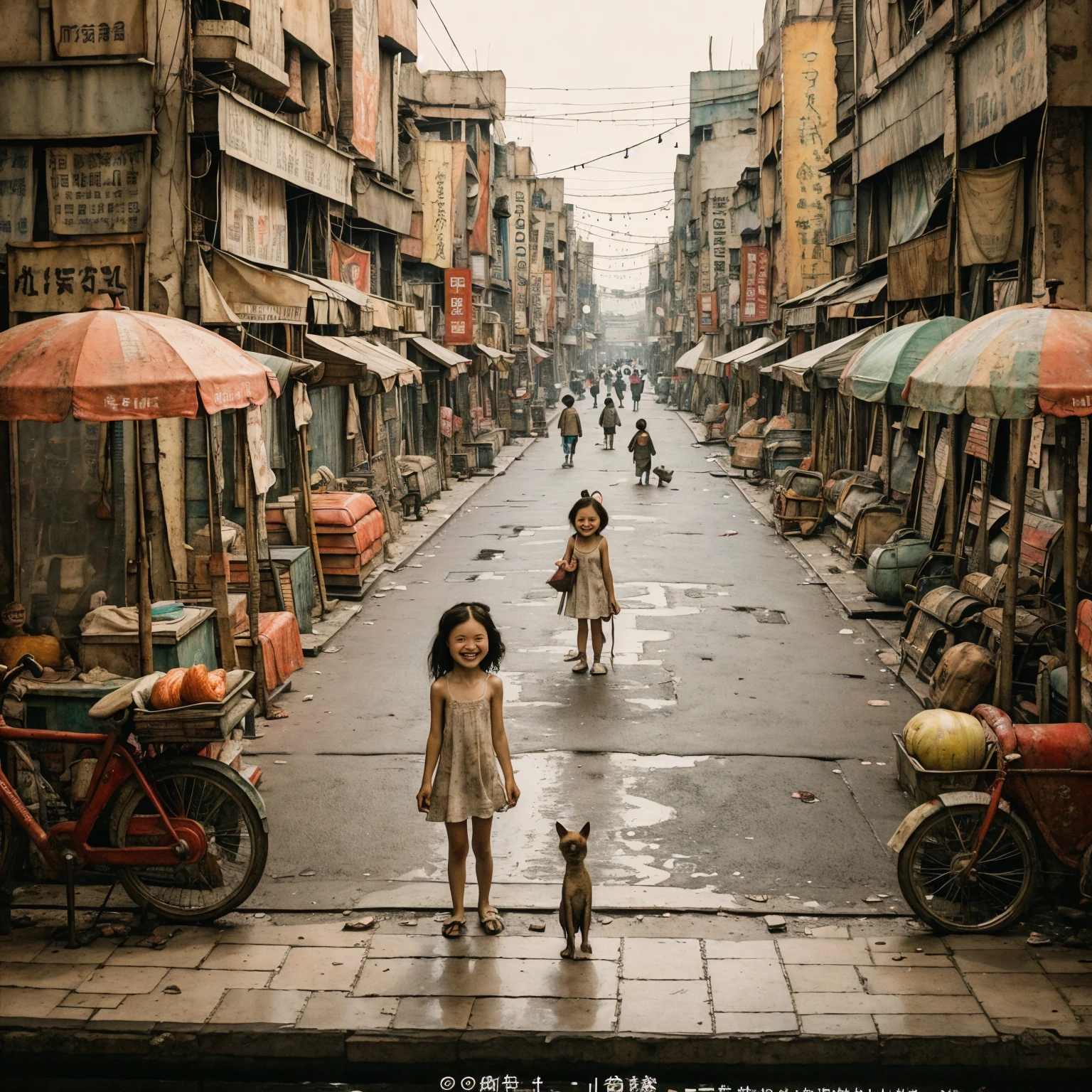 
((masterpiece、Highest quality))、Beautiful girls gather.、Naked Girl、(Poor conditions、Dim and unsanitary、Crumbling underground shopping mall)、屋台のdiet店、stage、sewage、Dirty shop、street vendors、Unsanitary and abandoned city、smile、diet、Poor person々