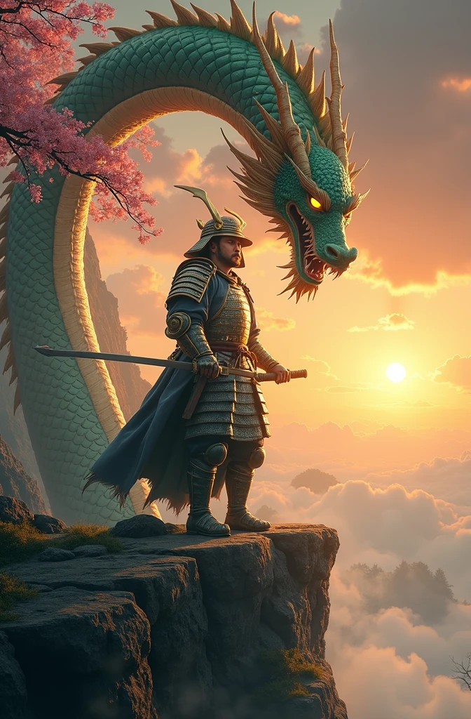 Samurai with a dragon