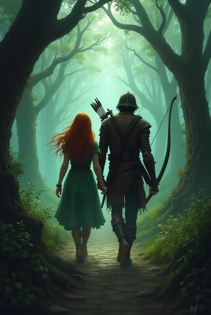 The path was fraught with danger – shadowy creatures and menacing shadows stalked the maiden and the hunter at every turn..