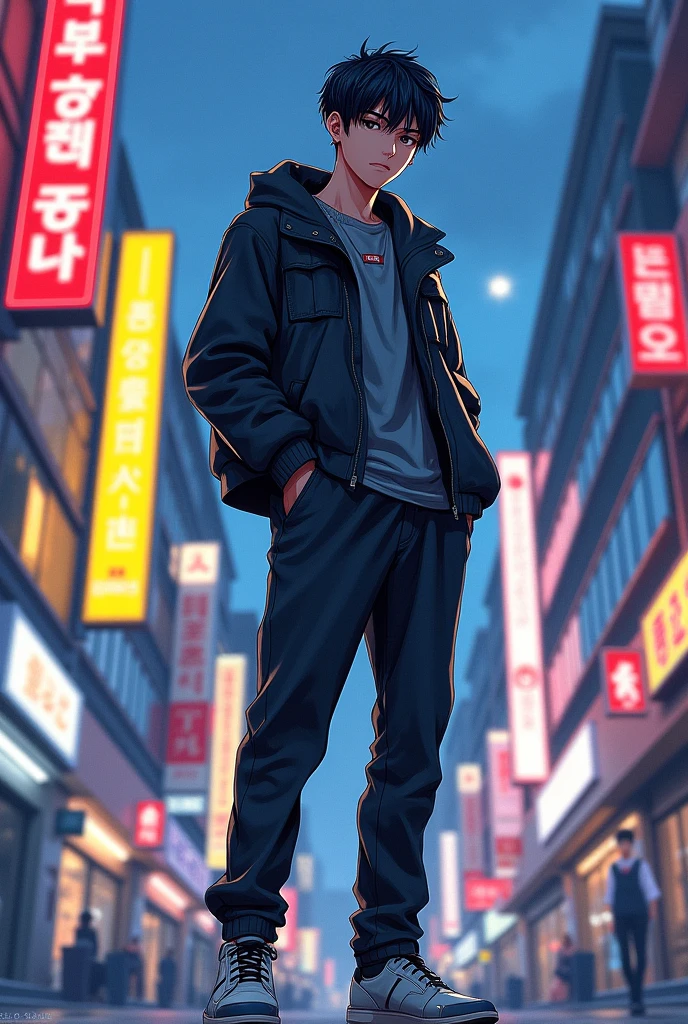 manga man
height 190
thin muscle
hair textured bowl cut
Slender eyes
korea fashion style clothes
no make up
long legs