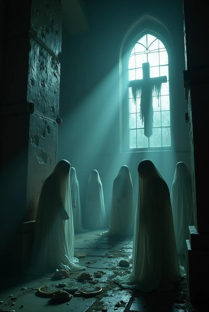 real ghosts , real torture, better, master part, best qualityer, high qualiy, extremely detaild (frightful ), best qualityer, Cinematic lighting, sharp focus, photo-realistic, ultra-realistic, 8k, paranormal phenomena, amazing art, gloomy background, nube, upside-down cross, dark sketch, hands coming out of the walls amid the broken mirrors, Desecrated holy relics, Sanctuaries taken over by evil, paranormal phenomena, Reality distorts, time falls apart Chants of blasphemy resound, Where sacrilege never ceases, Portals are open to evil entities, From the depths of darkness, The smell of explosion spreads Prelude to torment, The full moon is a witness to distorted reality, paranormal phenomenon, dark background, paranormal phenomena, incredible art, dark background, cloud, upside down cross, dark outline, hands coming out of the walls amid the broken mirrors, Sacred relics desecrated, Shrines taken over by evil, Paranormal phenomena, Reality distorts, time falls apart Chants of blasphemy resound, Where sacrilege never ceases, Portals are open to evil entities, From the depths of darkness, The smell of explosion spreads Prelude to torment, The full moon is witness To distorted reality, Paranormal phenomenon, dark background