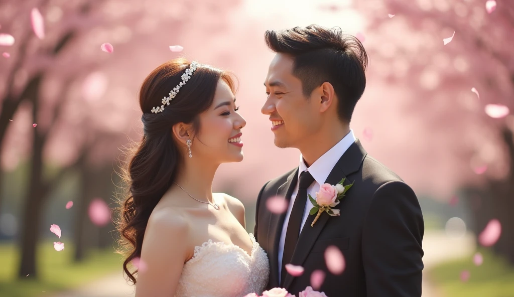 Beautiful and cute Asian woman、Handsome and beautiful Asian man、Marriage between twins、Have children、Similar faces、((Perfect Anatomy))