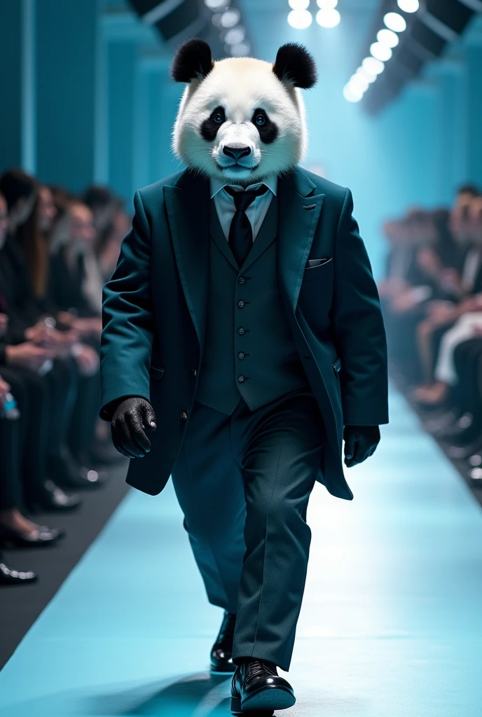 Panda Variety: Business Panda ,Outfit Description: Dressed in a tailored Armani suit, silk tie, and polished Oxfords. ,Style Theme: Formal, Executive ,Brand Inspiration: Armani "high-end design style, Paris Fashion Show,Macaron light blue series,Perfect color matching,high-end feel,Long Shot,Full body,Dynamic capture of runway shows,16K --chaos 40 --ar 9:16 --stylize 750
16K chaos, dynamic capture, Fashion runway, high-end design style, macaron light blue series, Paris Fashion Show, v 6 "