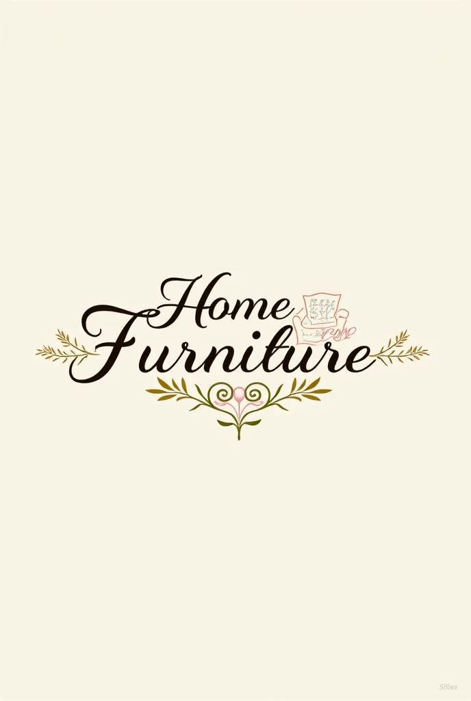 An elegant logo for a furniture store with the name home furniture
